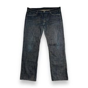 7 For All Mankind Standard 38 Jeans Blue / Brown Button Fly (40 x 31)